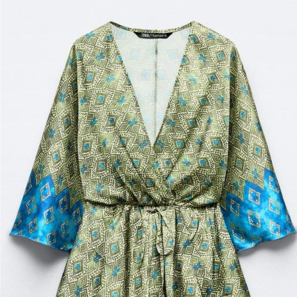 Zara Satin printed dress, S